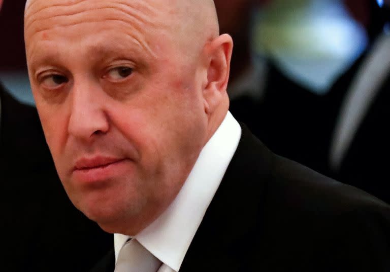 (FILES) In this file photo taken on July 04, 2017 Russian businessman Yevgeny Prigozhin looks on prior to a meeting with business leaders held by Russian and Chinese presidents at the Kremlin in Moscow. (Photo by Sergei ILNITSKY / POOL / AFP)