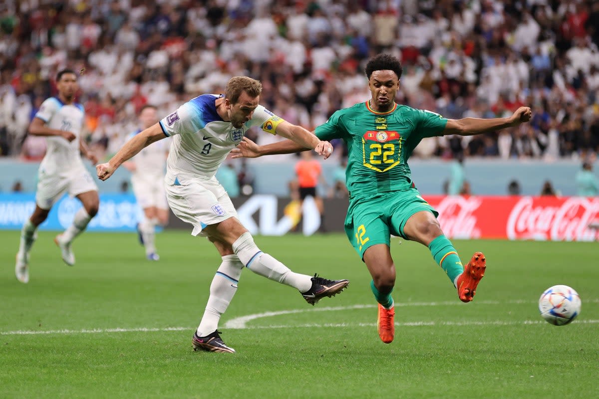 Harry Kane slots home his first goal of the tournament  (Getty Images)