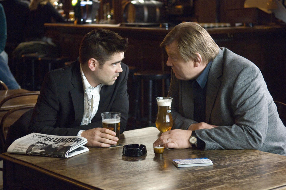 Colin Farrell and Brendan Gleeson starred together in 2008's In Bruges, and also appeared in Harry Potter-connected films. (Alamy)