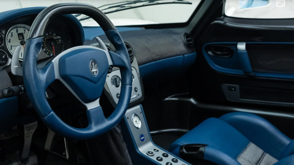 The interior of a 2005 Maserati MC12.