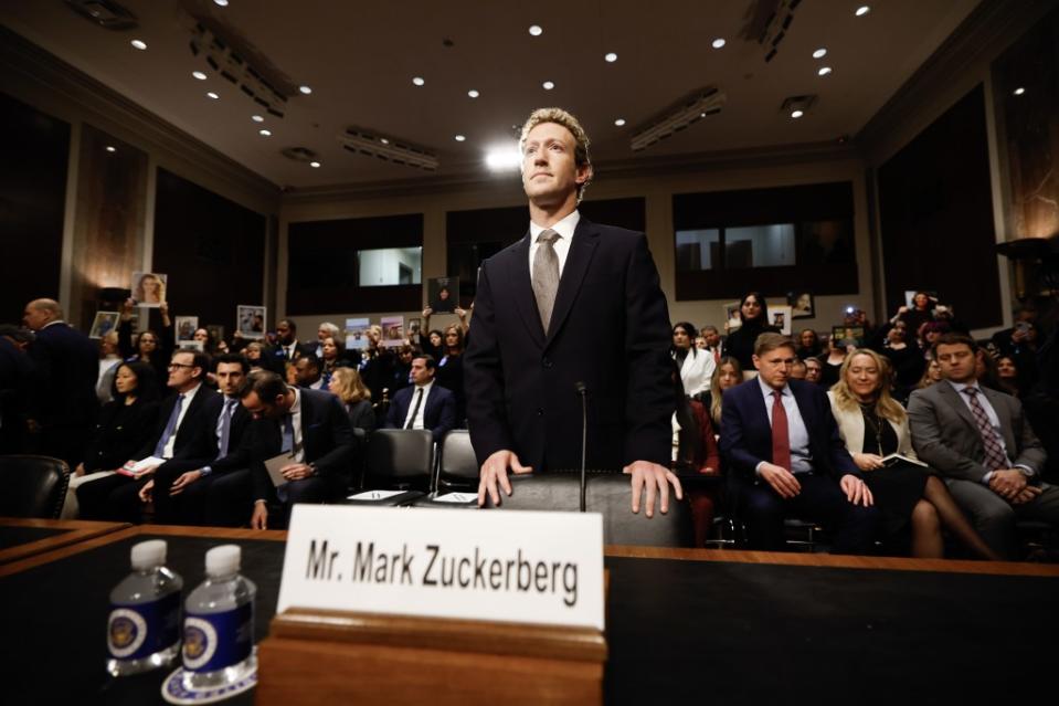 Meta CEO Mark Zuckerberg apologized to the family members of kids who took their lives as a result of social media abuse. TASOS KATOPODIS/EPA-EFE/Shutterstock