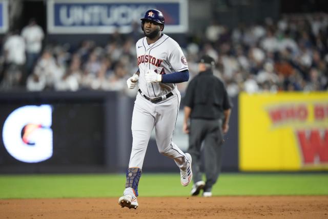 Alvarez homers as Astros down Yankees 7-5 for DH sweep