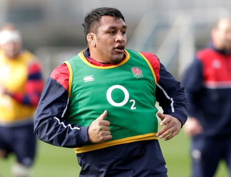 Rugby Union - England Training - Latymer Upper School Playing Fields - 17/2/16 Mako Vunipola of England during training Action Images via Reuters / Henry Browne Livepic