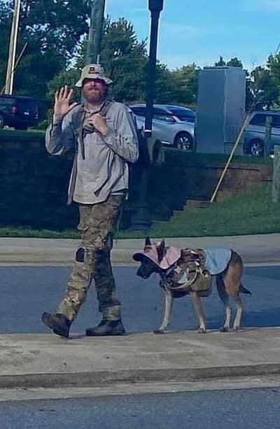 Joshua Rohrer and his dog, Sunshine Rae, can be seen here in an undated photo.