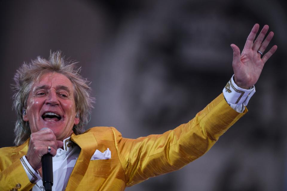 Rod Stewart, seen here performing as part of the Queen's Platinum Jubilee celebrations this year, will play Amalie Arena on Sept. 3.