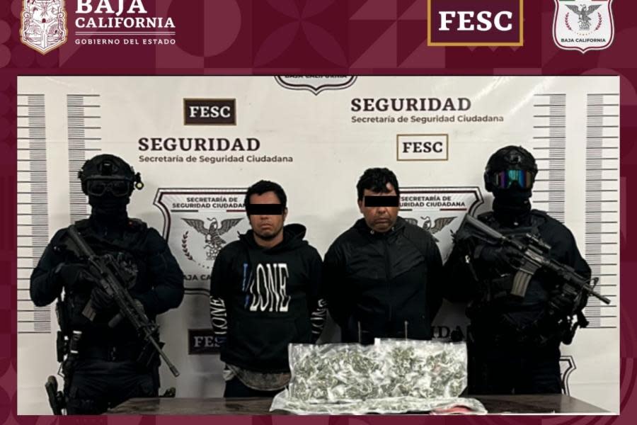 SSCBC detiene a 7 personas en la Rumorosa que tenían 11 armas, chalecos y cartuchos 