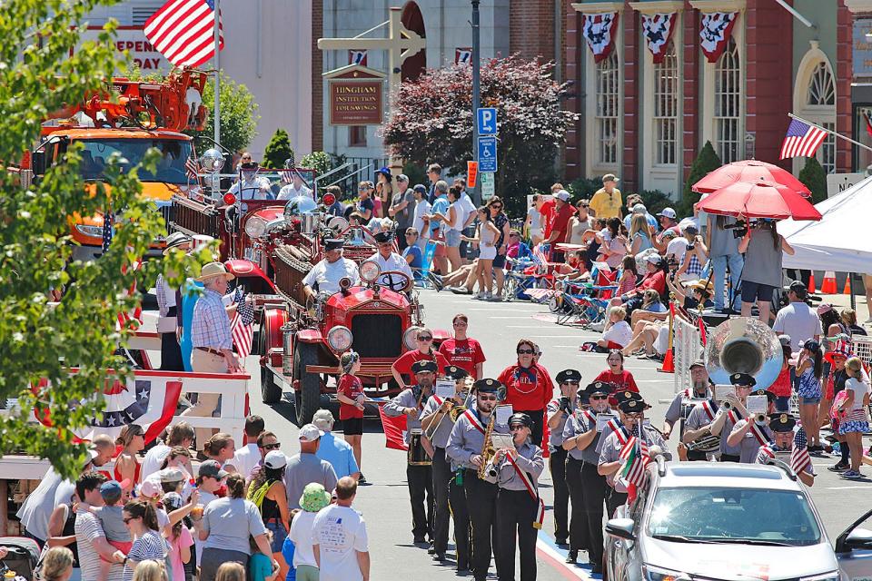 A scene from Hingham's annual July 4th parade in 2022.