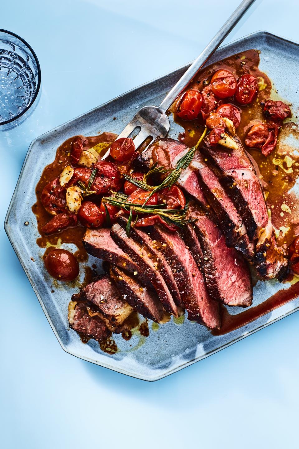 Cook-From-Frozen Steak with Burst Cherry Tomato Sauce