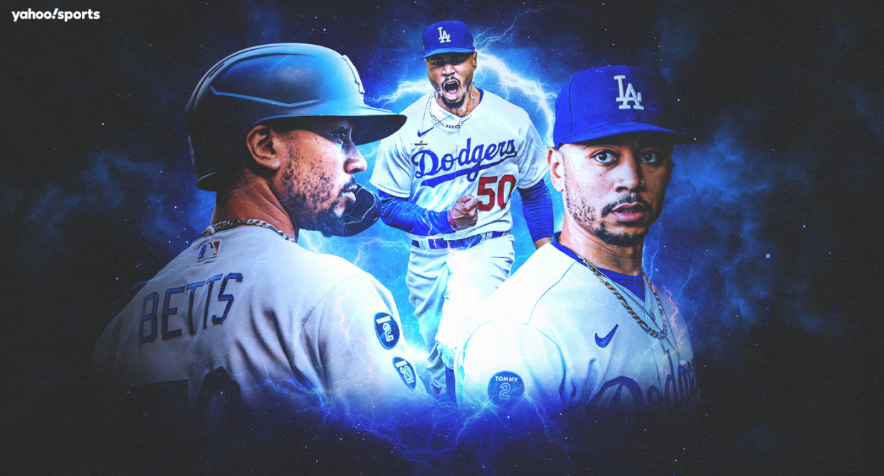 Mookie Betts is off to an MVP-level start for the Dodgers. (Amber Matsumoto / Yahoo Sports)
