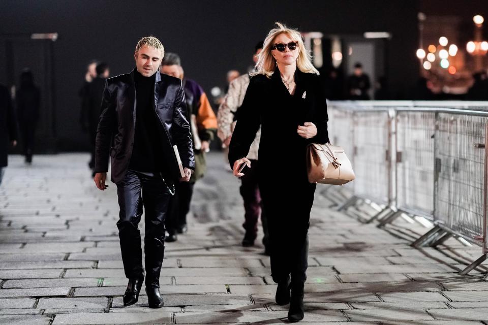 Henri Alexander Levy and Courtney Love at Celine