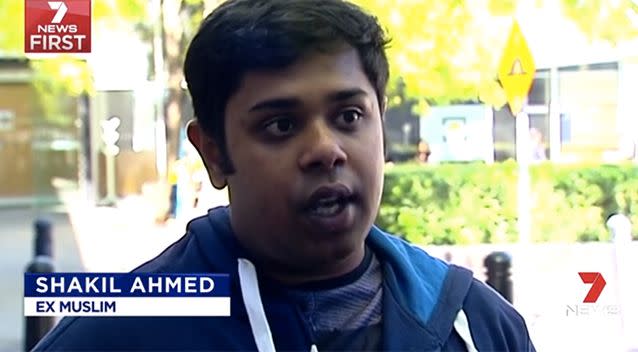Ex-muslim, Shakil Ahmed, speaks out about his concerns. Source: 7 News