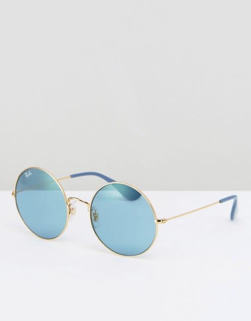 Ray Ban Round Blue Sunglasses