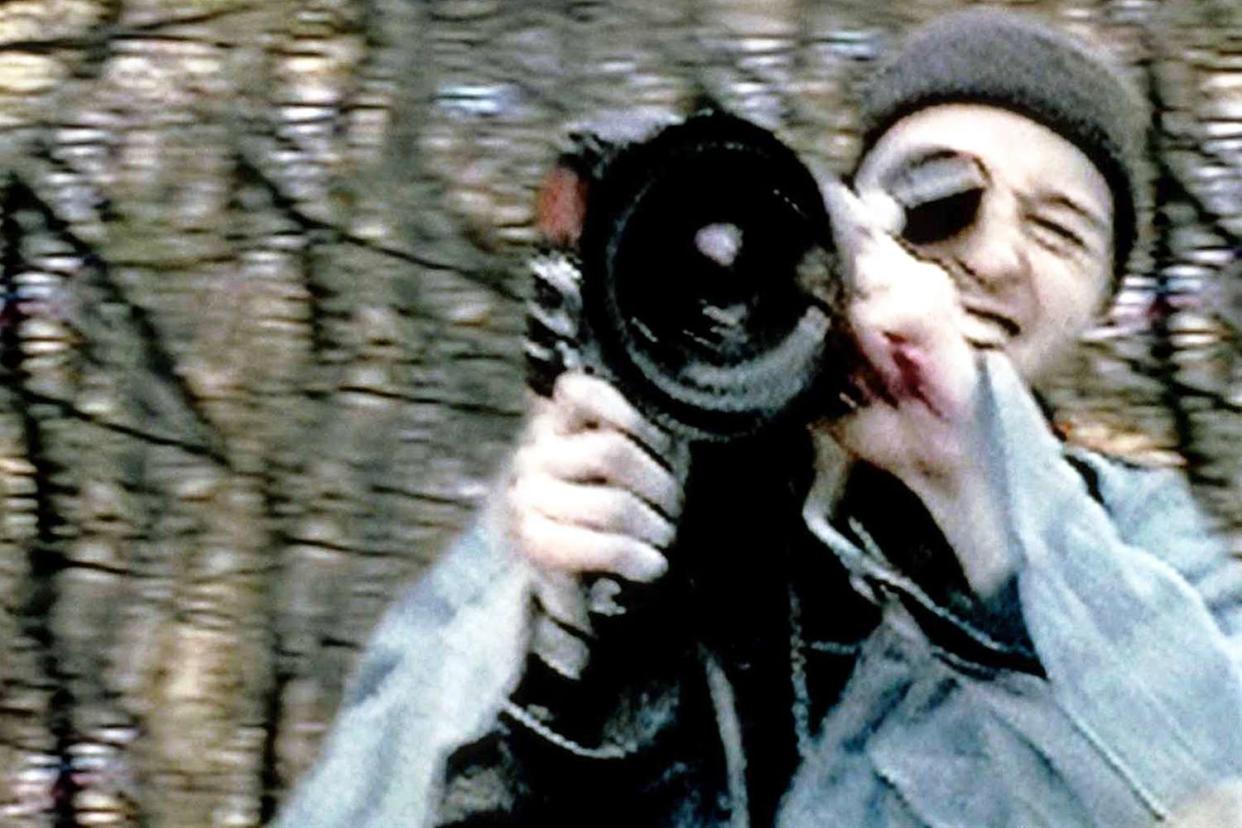 <p>Moviestore/Shutterstock</p> Joshua Leonard in The Blair Witch Project