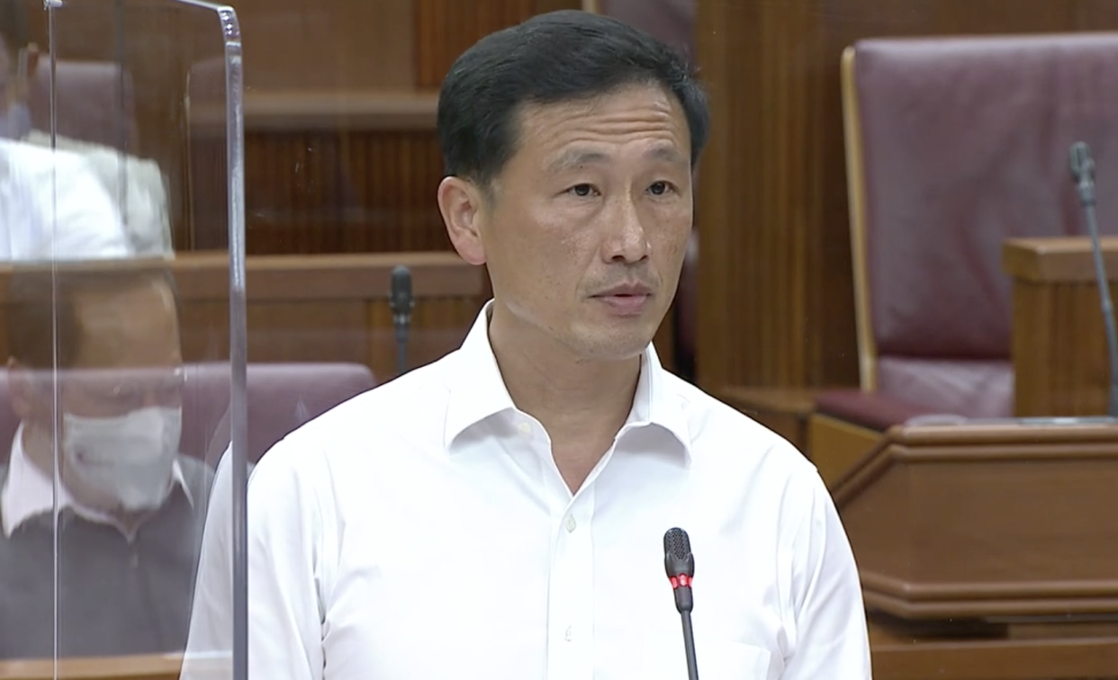 Transport Minister Ong Ye Kung delivers his ministerial statement on 6 October, 2020, in Parliament. (PHOTO: Parliament screengrab)