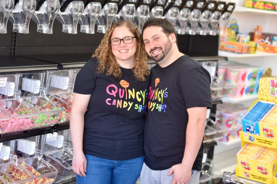 George Hirsch and Amy Hall, owners of Quincy's Candy Shop in Wappingers Falls