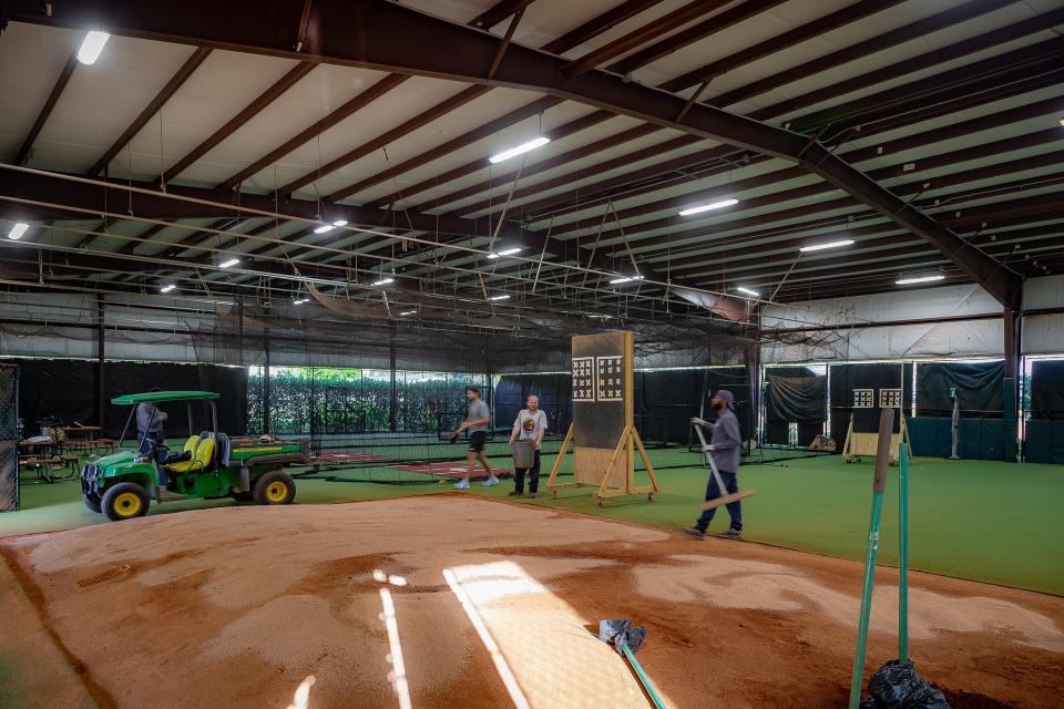 Covered practice area at Gardens Park near Cressy Sports Performance on February 15, 2024, in Palm Beach Gardens, Fla.