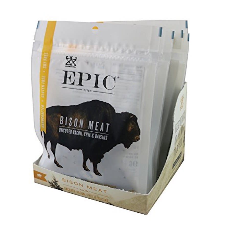 Epic Bacon & Chia Jerky Bites, $40 for 8 (2.5-ounce) bags