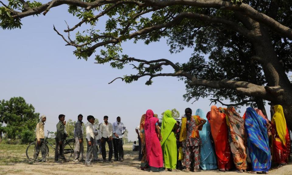 The village mango tree where two girls were raped and hanged by five men in Uttar Pradesh.