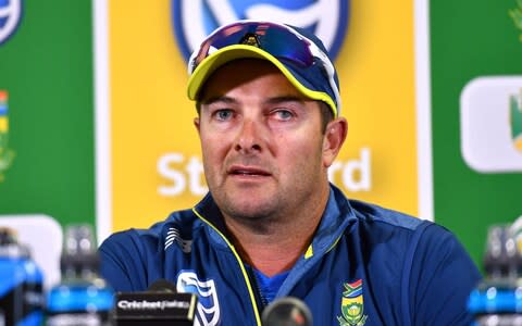 Mark Boucher, the South Africa head coach, knows he needs to turn things around fast - Credit: Getty Images