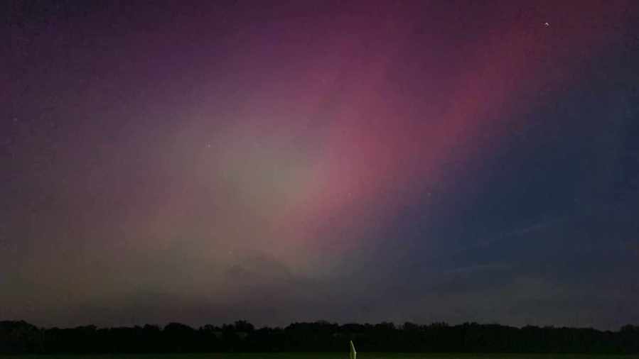 Northern lights in Arkansas City on May 10, 2024 (Courtesy: Chris White)
