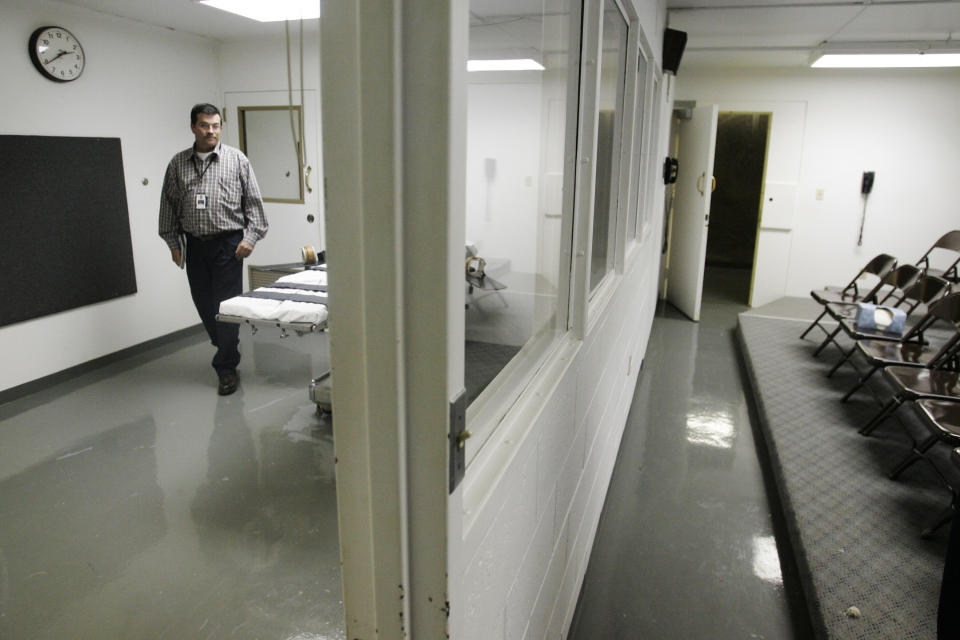 The execution chamber at the Oklahoma prison where Clayton Lockett was put to death in 2014 | AP