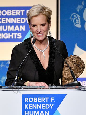 <p>Dia Dipasupil/Getty</p> Kerry Kennedy speaks onstage at the 2019 RFK Ripple of Hope Awards on December 12, 2019 in New York City.