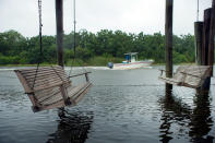 <p>Tropical Storm Cindy winds push water about 1-2 feet above normal in Shell Beach, La., on Tuesday, June 20, 2017. (Photo: Chris Granger/NOLA.com The Times-Picayune via AP) </p>