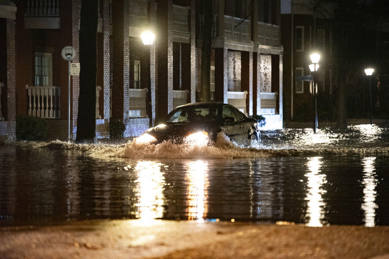 Storm Hits Hampton Roads, Flooding In Norfolk (Zach D Roberts / NurPhoto via AP)