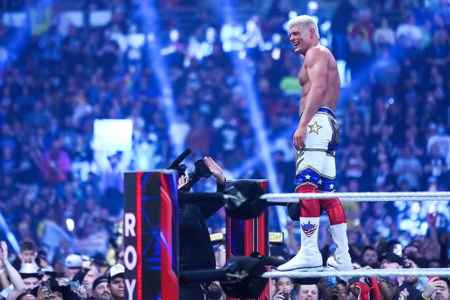 <p>Alex Bierens de Haan/Getty</p> Cody Rhodes