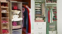 <p> Hang extra vertical storage to cater to folded items so that not every item of clothing in the central part of your closet has to be hung. This method of vertical storage utilizes space more efficiently if you need more shelves but don't want to have them running the full width of the closet. </p> <p> "You need to make the most of all of the space within the wardrobe," says Siân. "Look at your hanging space vs shelf space. If you need more shelf space look to get a wardrobe hanging organizer." </p>