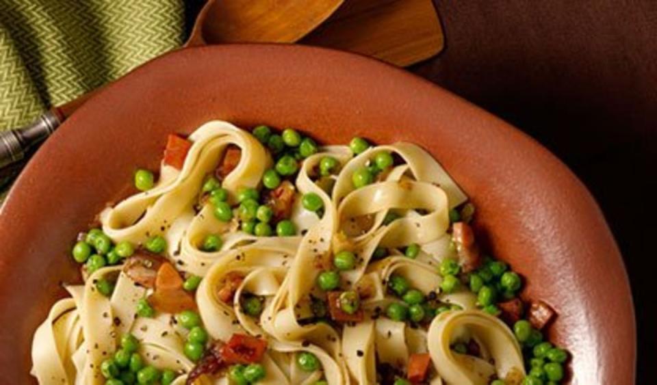 <p>Parade</p><p>A quick, easy dinner in under 25 minutes, but it looks so elegant everyone will think you spent hours in the kitchen.</p><p><strong>Get the recipe: <a href="/30698/parade/tagliatelle-with-smoked-ham-and-peas/" data-ylk="slk:Tagliatelle with Smoked Ham and Peas;elm:context_link;itc:0;sec:content-canvas" class="link ">Tagliatelle with Smoked Ham and Peas</a></strong></p>