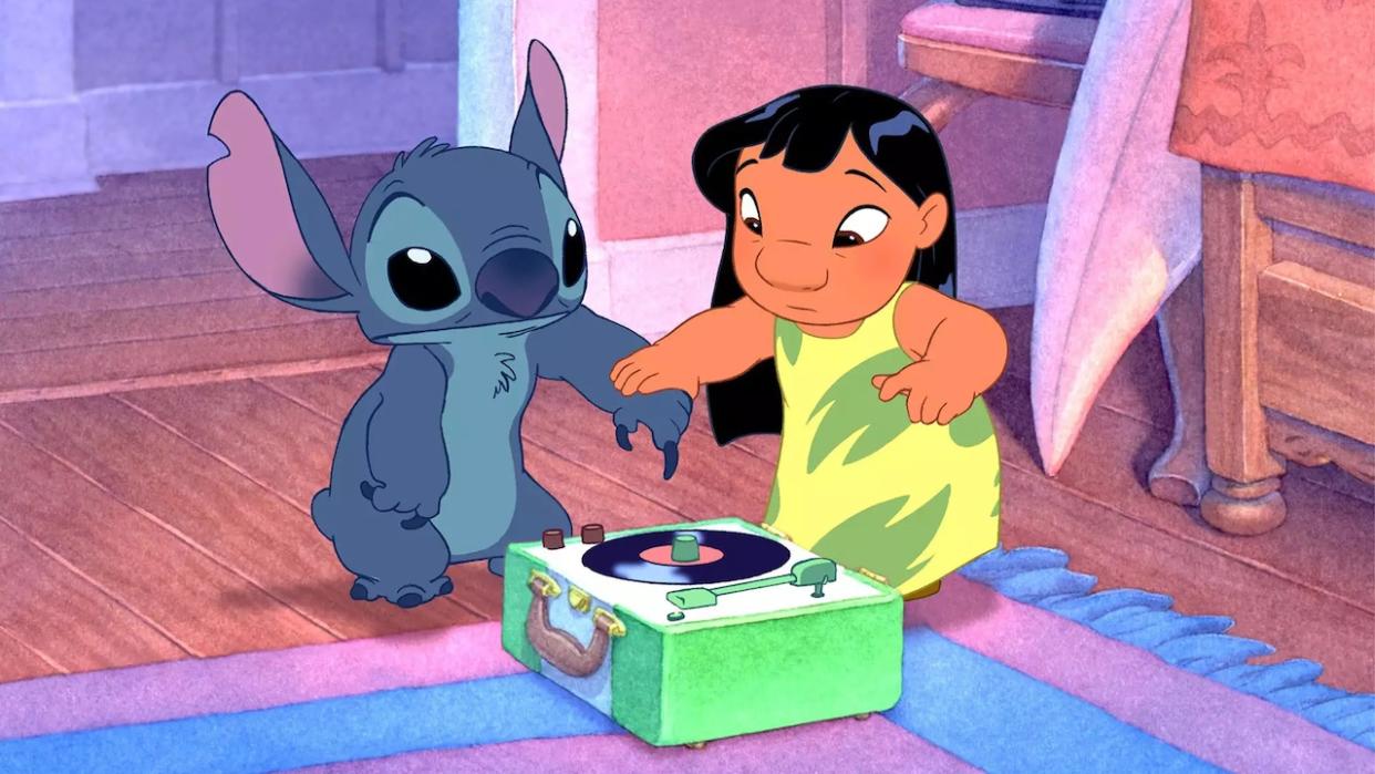  Lilo & Stitch with record player  