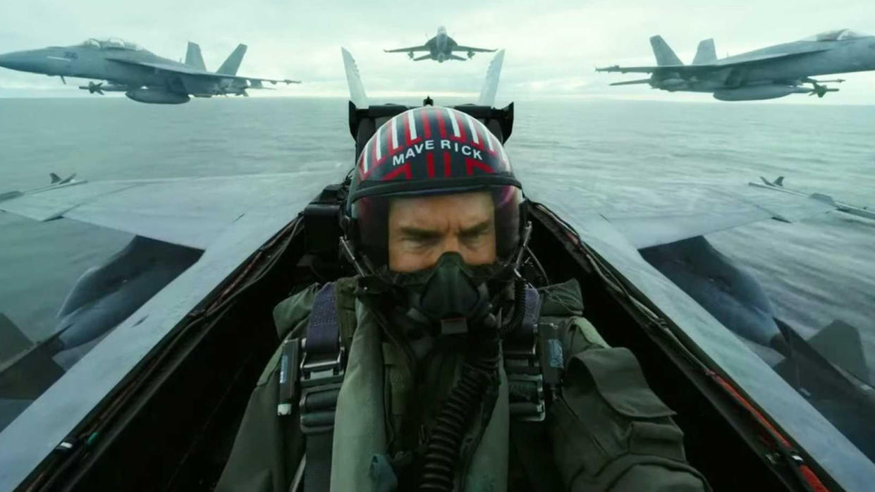 Tom Cruise as Maverick in Top Gun: Maverick