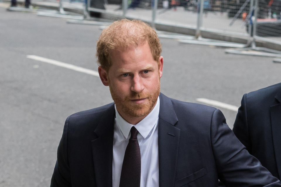 Prince Harry at the High Court in London (Wiktor Szymanowicz / Anadolu Agency via Getty Images)