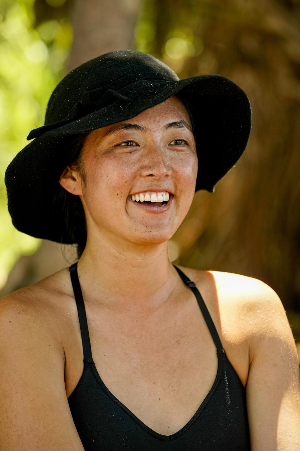 In this undated photo provided by CBS is Kellee Kim, a contestant on the eighth and ninth episodes of "Survivor: Island of Idols," airing Wednesday, Nov. 13, 2019, (8:00-10:00 PM, ET/PT), on the CBS Television Network. (Robert Voets/CBS Entertainment via AP)