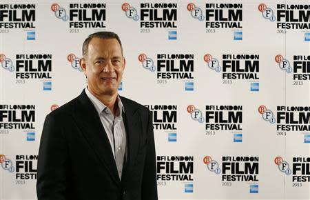 Actor Tom Hanks attends a photocall for the film "Captain Phillips" during the BFI (British Film Institute) London Film Festival October 9, 2013. REUTERS/Luke MacGregor