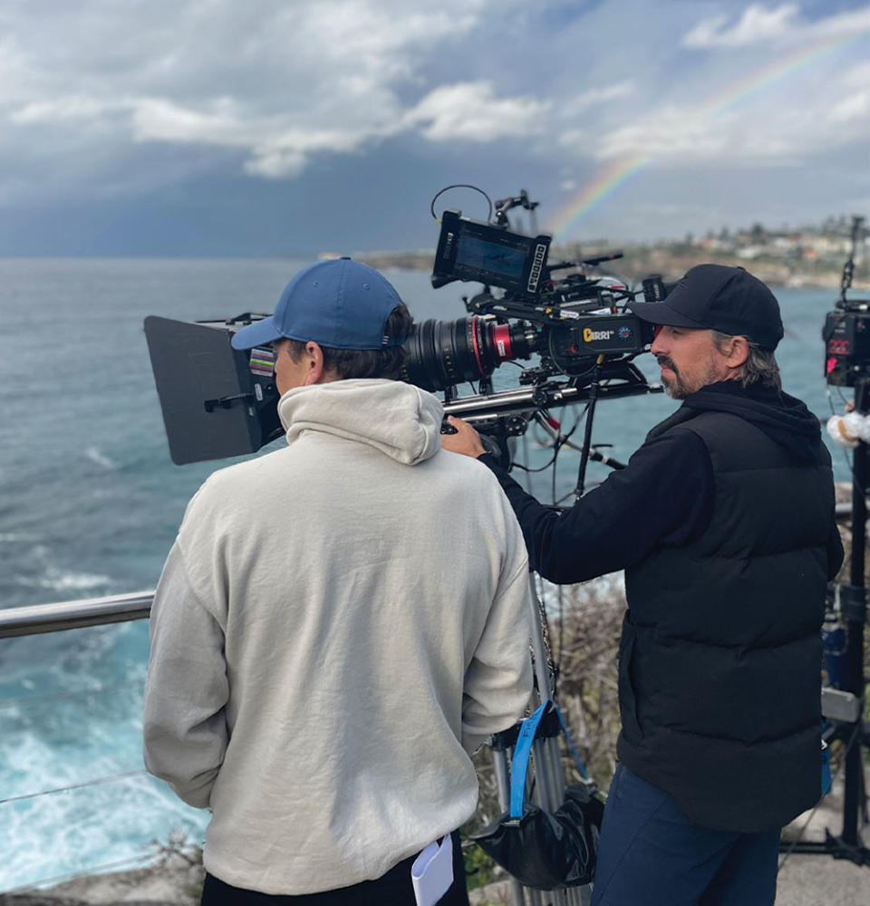 Anyone But You director Will Gluck left filming on Bondi Beach — with bonus rainbow — no VFX, he says. The Sony film comes out Dec. 22.