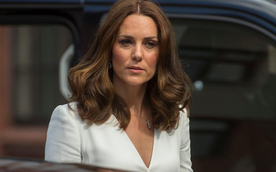 The Duchess of Cambridge at the Warsaw Rising Museum Poland - Credit:  JULIAN SIMMONDS