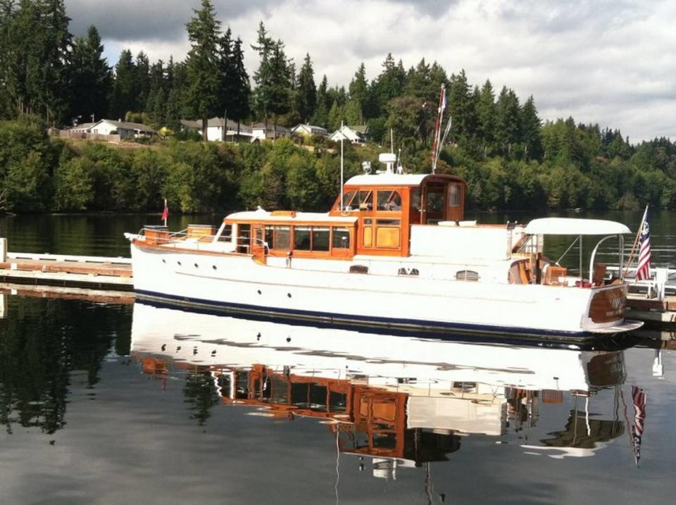 Riptide, the yacht featured on the 1980s TV show of the same name, is in the spotlight at this year’s Wooden Boat Fair. Owners Peter E. Riess and Dennis G. Ballard are sharing the Olympia Wooden Boat Association’s 2023 Maritime Person of the Year award.