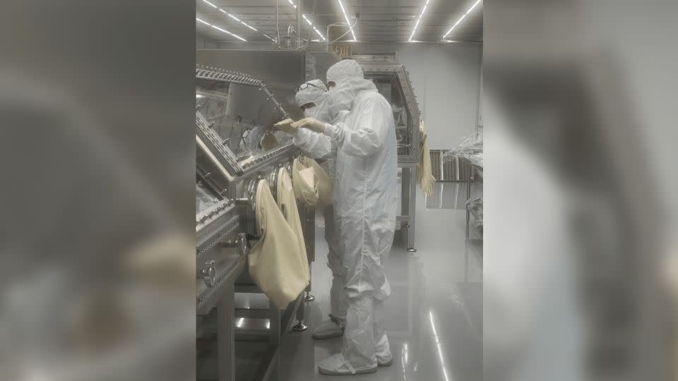 Researchers will use gloveboxes in a new cleanroom at NASA's Johnson Space Center to carefully handle the sample. - NASA