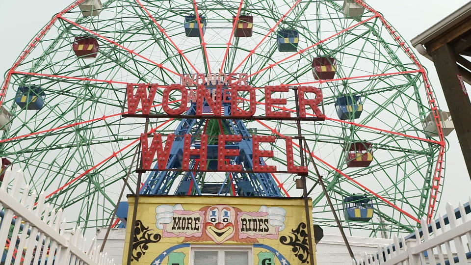 The Wonder Wheel opened on New York's Coney Island boardwalk in 1920.  / Credit: CBS News