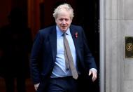 Boris Johnson leaves Downing Street for an audience with Queen Elizabeth II