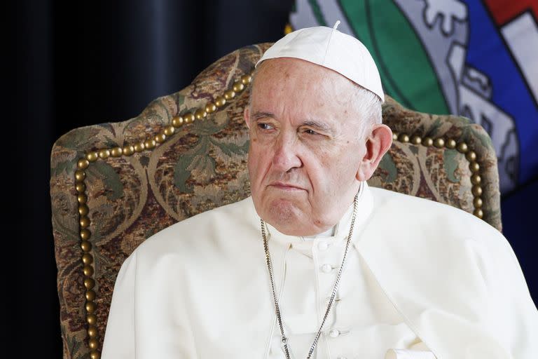 Francisco, durante la recepción en Canadá