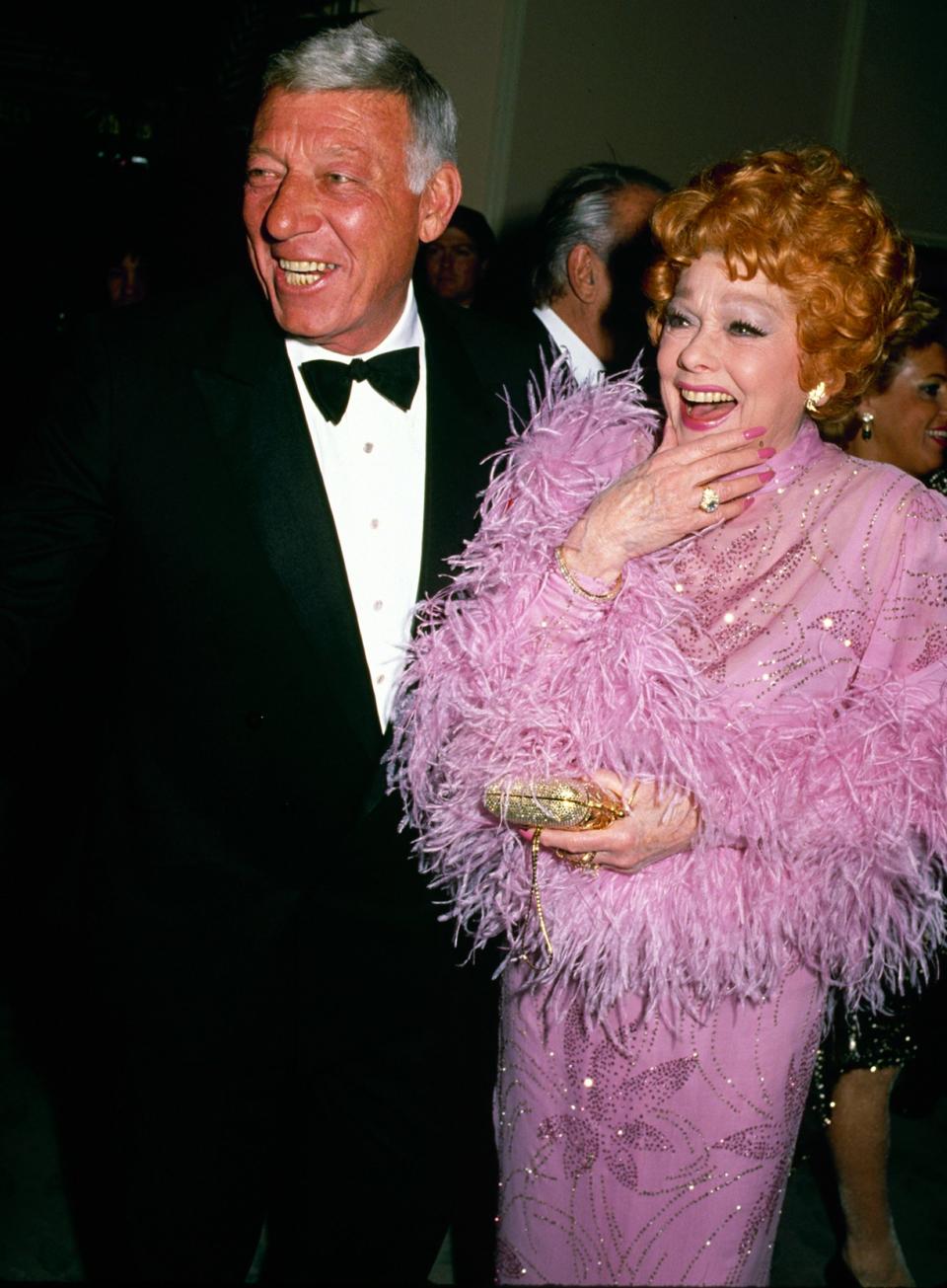 Ball and her second husband, Gary Morton, in an undated photo from the American Cinema Awards.