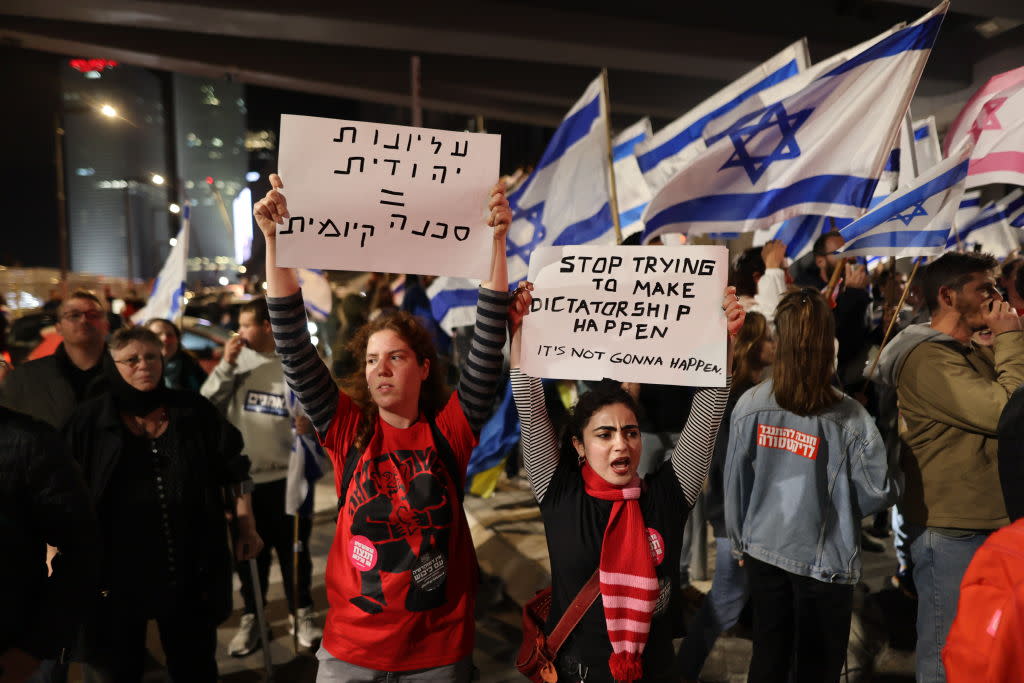 Mass demonstrations against the policies of the Netanyahu's government in Israel
