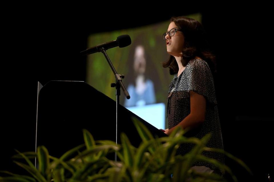 Brooklynn Deckman, a Rowlett Academies for Arts and Education student was honored at the 2023 Manatee Community Foundation’s Spirit of Manatee Awards luncheon at the Bradenton Area Convention Center in Palmetto on Wednesday, March, 29, 2023.