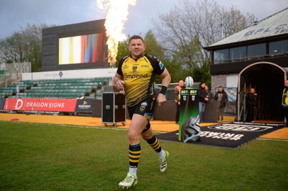 South Wales Argus: MILESTONE: Elliot Dee leads out the Dragons