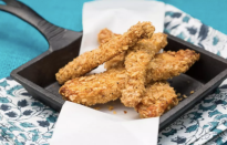 <p>Just because you follow a gluten-free diet doesn’t mean you can't have deliciously breaded chicken. Next time you’re picking up groceries, look for gluten-free 100% white corn tortilla chips to grind up as the crumb for these crispy chicken strips.</p> <p><a href="https://www.thedailymeal.com/recipes/white-corn-gluten-free-chicken-strips-recipe?referrer=yahoo&category=beauty_food&include_utm=1&utm_medium=referral&utm_source=yahoo&utm_campaign=feed" rel="nofollow noopener" target="_blank" data-ylk="slk:For the White Corn Gluten-Free Chicken Strips recipe, click here;elm:context_link;itc:0;sec:content-canvas" class="link ">For the White Corn Gluten-Free Chicken Strips recipe, click here</a>. </p>  