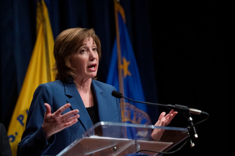 FILE PHOTO: U.S. health officials hold news conference to discuss coronavirus outbreak at the Health and Human Services Department in Washington