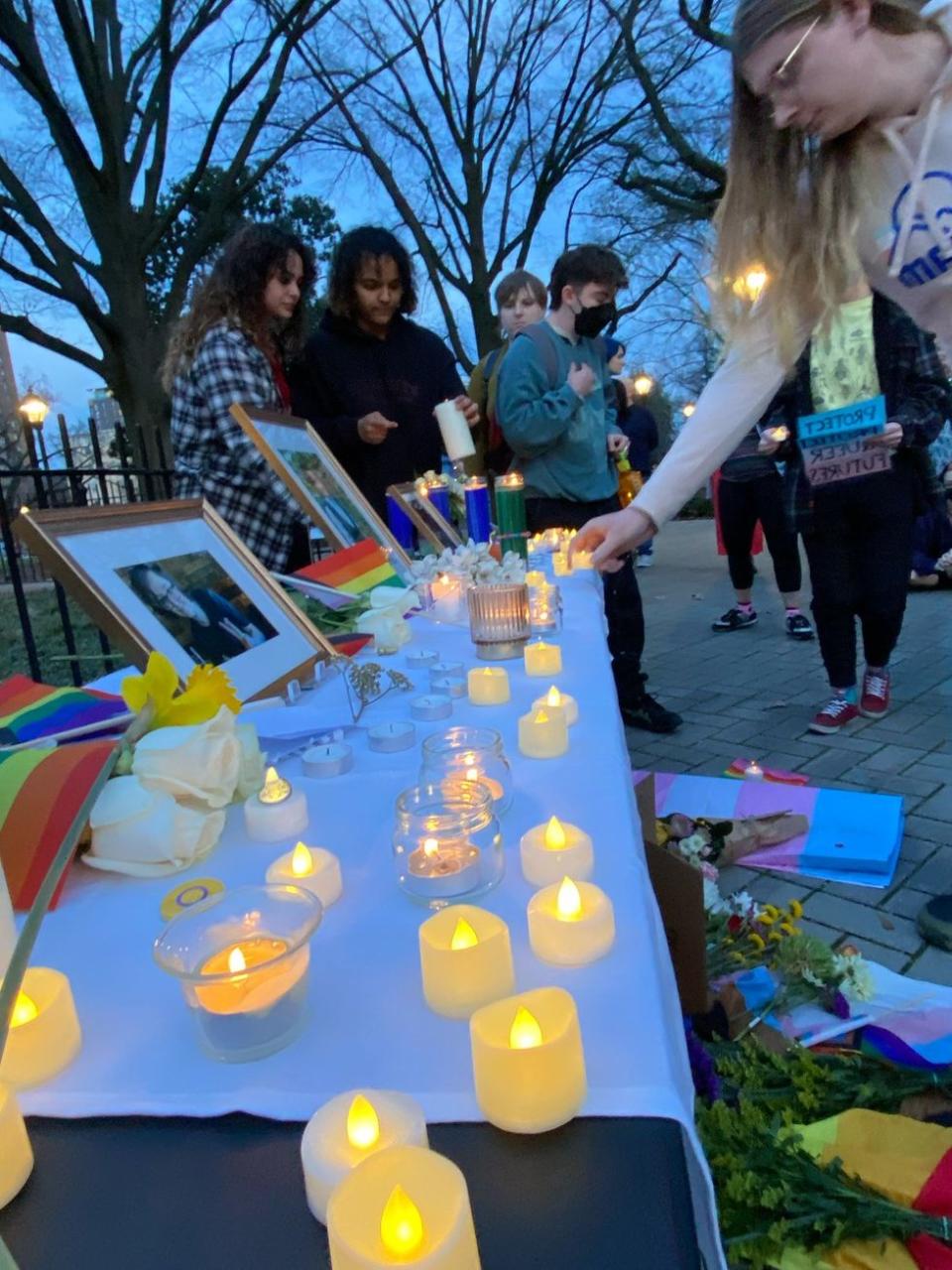 Nex Benedict murdered transgender nonbinary twospirit teen candlelight vigils across the country